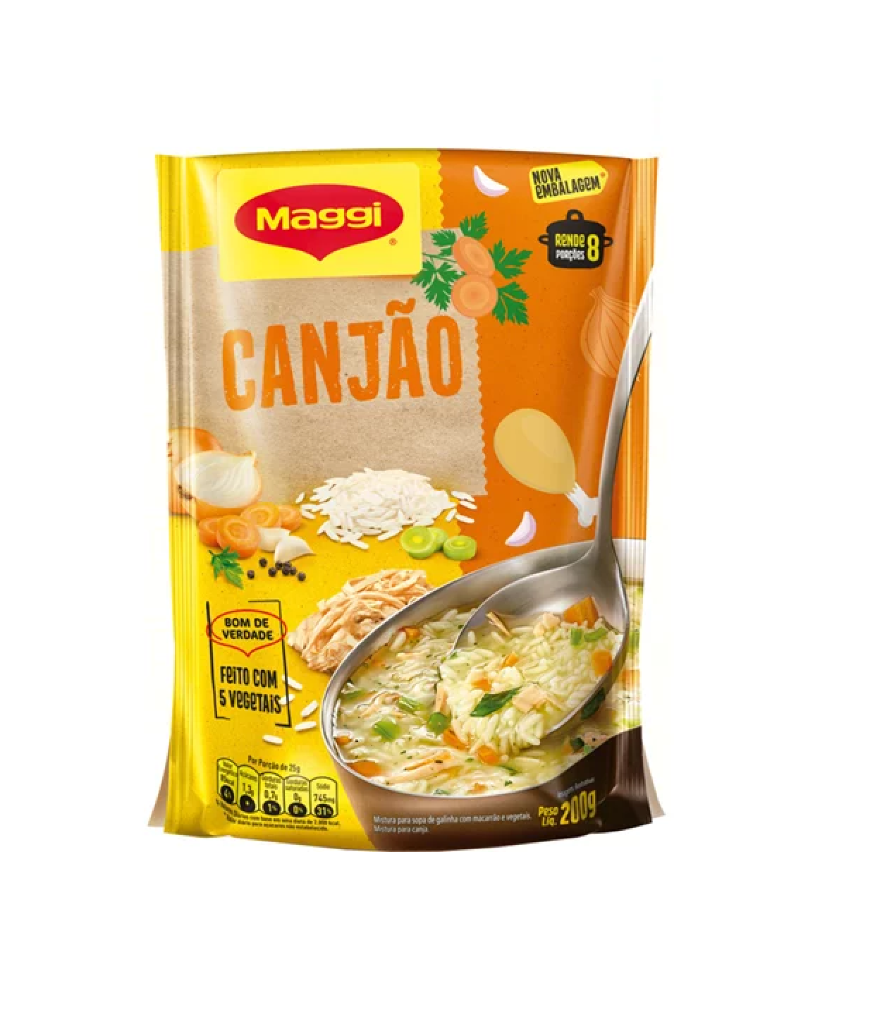 Maggi Canjão: Frango, Arroz e Legumes (200g)